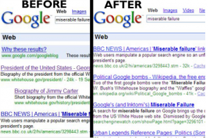 Google Kills Bush s Miserable Failure Search Other Google Bombs