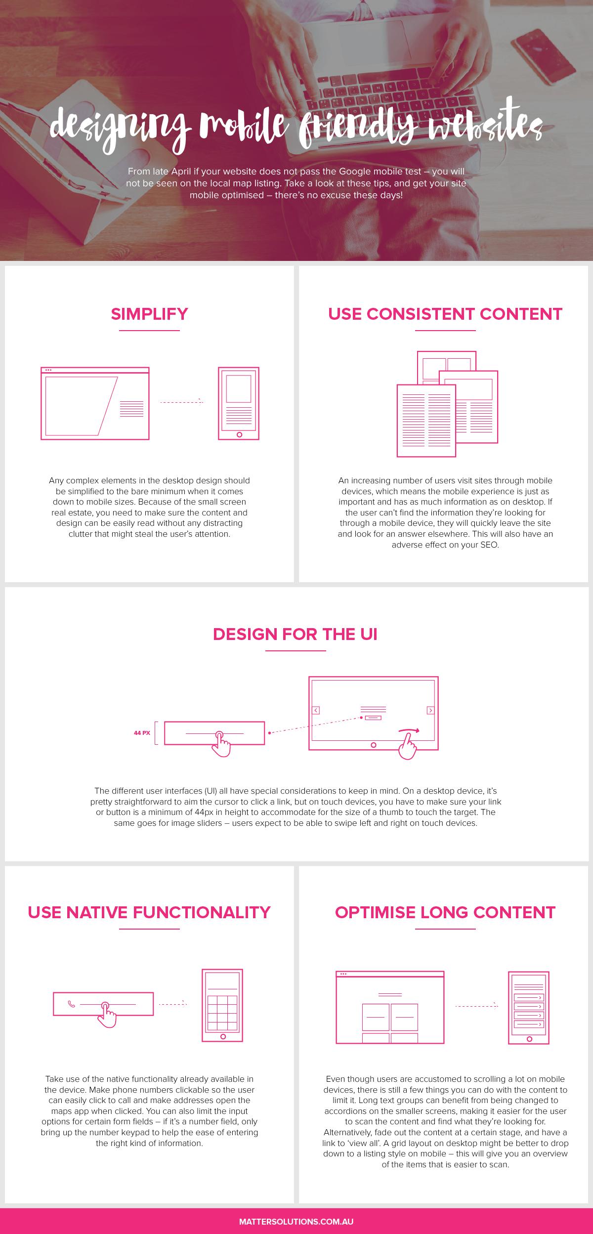Design a mobile friendly website