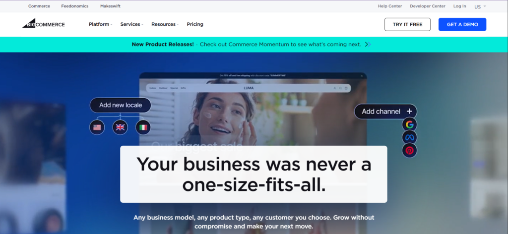 Ecommerce analytics dashboard with sales data