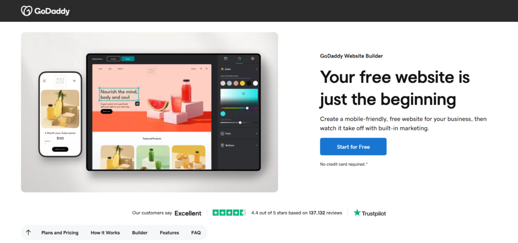 Simple ecommerce store setup interface