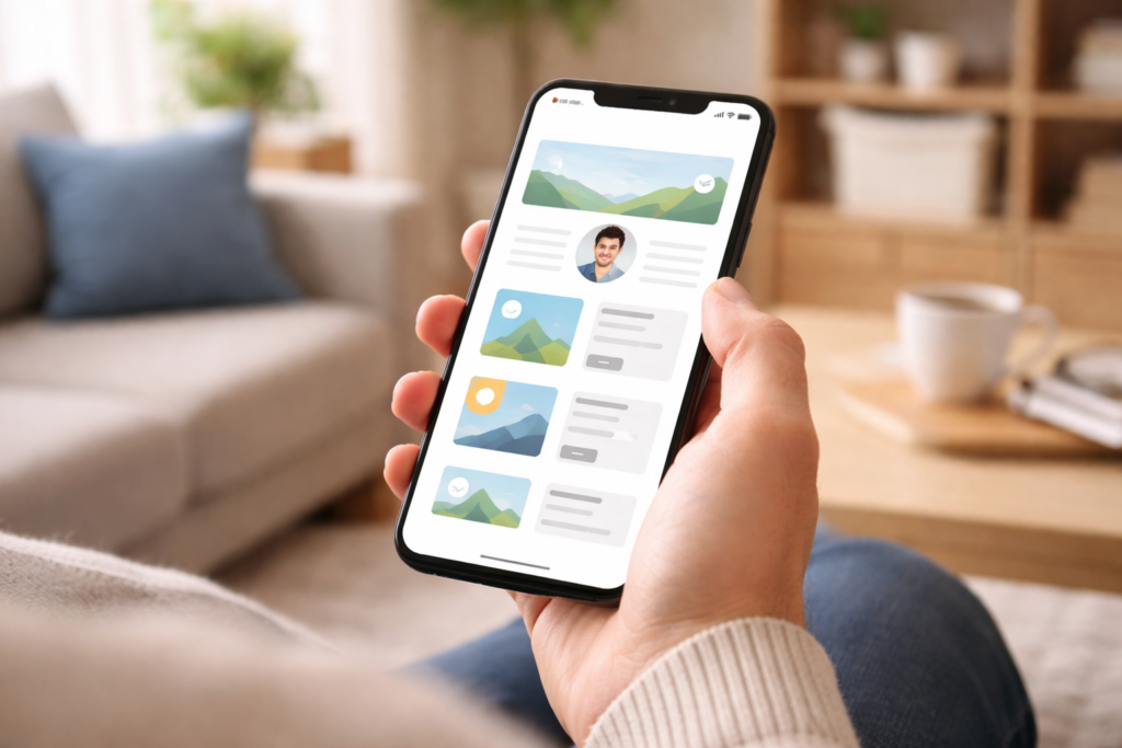 Website layout adjusting on a mobile phone