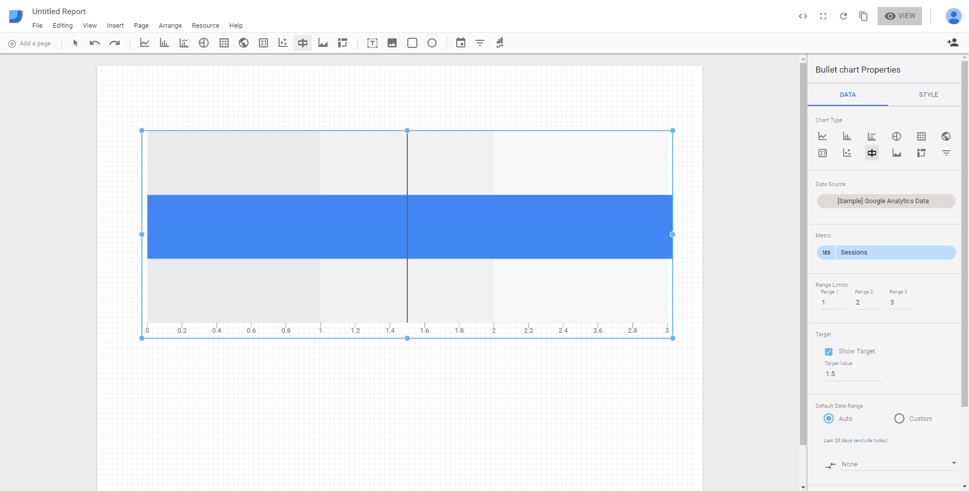 Looker Studio - Bullet Chart